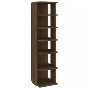 vidaXL, vidaXL Schuhregal Braun Eichen-Optik 27,5x27x102 cm Holzwerkstoff, vidaXL Schuhregal Braun Eichen-Optik 27,5x27x102 cm Holzwerkstoff