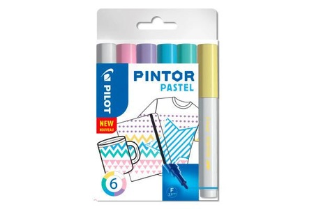 Pilots, Pilots Pilot Marker Pintor Metal Extra fein, Pilot Marker Set Pintor, Pastell, F, S6/0537472, (6 Farben)