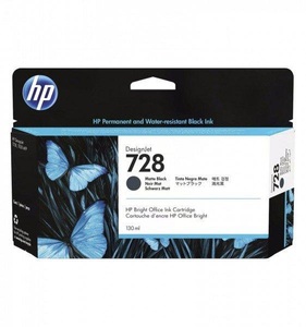 HP INC., HP 728 - 130 ml - mattschwarz - Original - DesignJet - Tintenpatrone, HP 728 Mattschwarz DesignJet-Tintenpatrone, 130 ml
