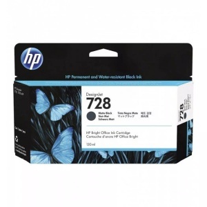 HP INC., HP 728 - 130 ml - mattschwarz - Original - DesignJet - Tintenpatrone, HP 728 Mattschwarz DesignJet-Tintenpatrone, 130 ml
