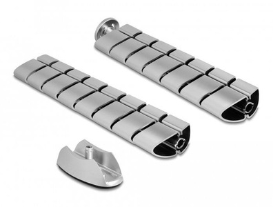 Delock, Kabelkanal für Schreibtisch 740 x 75 mm höhenverstellbar silber, 