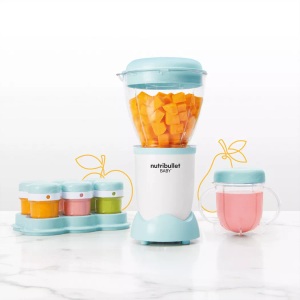 Nutribullet, NUTRIBULLET M30049 Baby - Babymixer (Weiss/Blau), NutriBullet Baby 200W 14tlg. Standmixer Blau