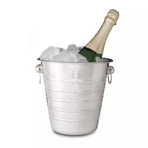 B2X, B2X - Champagnerkühler aus Edelstahl mit Griff, 22cm