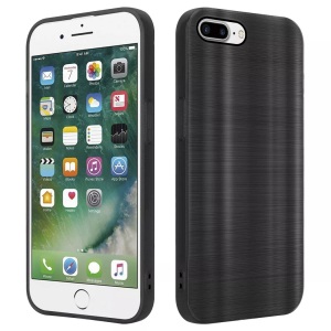 Cadorabo, Hülle für Apple iPhone 7 PLUS 7S PLUS 8 PLUS im Brushed Design, Cadorabo - Hülle für Apple iPhone 7 PLUS 7S 8 im Brushed Design, Schwarz