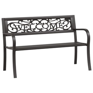 vidaXL, vidaXL Gartenbank 125 cm Stahl Schwarz