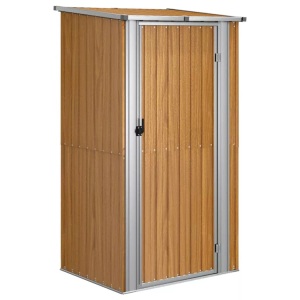 vidaXL, vidaXL Geräteschuppen Braun 118,5x97x209,5 cm Verzinkter Stahl, vidaXL Geräteschuppen Braun 118,5x97x209,5 cm Verzinkter Stahl