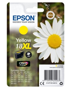 Epson, Epson C13T18144010 - Tintenpatrone, Epson Tintenpatrone, gelb, T181440, (450 Seiten)