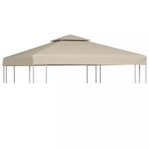 vidaXL, vidaXL Pavillon-Ersatzdach 310 g/m² Beige 3x3 m, vidaXL Pavillon-Ersatzdach 310 g/m² Beige 3x3 m