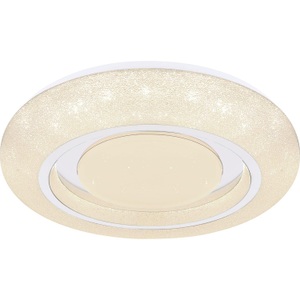 CONFORAMA, Deckenlampe LED Dimmbar PICE Ø38cm 24W weiss, Deckenleuchte Rada Metall weiss 1xLED 38x38