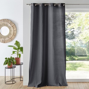 LA REDOUTE INTERIEURS, Vorhang Onega Unisex Grau 135x260 cm, La Redoute Intérieurs - Vorhang Onega mit Ösen, 135x260 cm, Grau