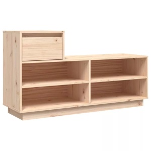 vidaXL, vidaXL Schuhregal 110x34x61 cm Massivholz Kiefer