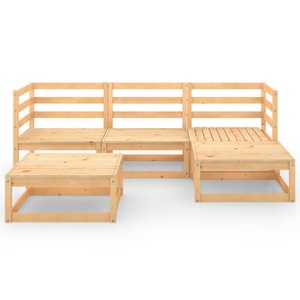 vidaXL, vidaXL 5-tlg. Garten-Lounge-Set Massivholz Kiefer