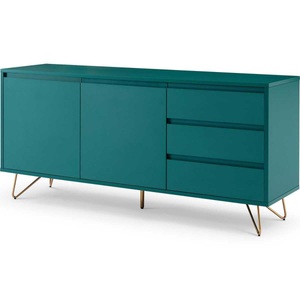 mutoni casual, Sideboard matt blau 160x40, SalesFever Sideboard, Kommode mit Hairpin Beinen, Breite 150 cm