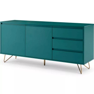mutoni casual, Sideboard matt blau 160x40, SalesFever Sideboard, Kommode mit Hairpin Beinen, Breite 150 cm