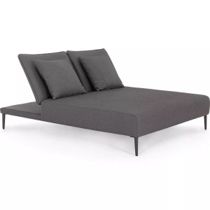 mutoni lifestyle, Sonnenliege Viper 2-Sitzer anthrazit, Sonnenliege Viper 2-Sitzer anthrazit