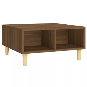 vidaXL, vidaXL Couchtisch Braun Eichen-Optik 60x60x30 cm Holzwerkstoff