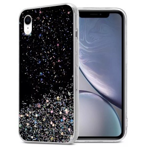Cadorabo, Hülle für Apple iPhone XR TPU Silikon mit funkelnden Glitter, Cadorabo - Hülle für Apple iPhone XR TPU Silikon mit funkelnden Glitter, Schwarz