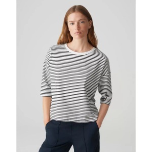 OPUS, OPUS - Streifenshirt Seifen preppy gerader Schnitt, für Damen, Blau, Größe S, OPUS - Streifenshirt Seifen preppy gerader Schnitt, für Damen, Blau, Größe S