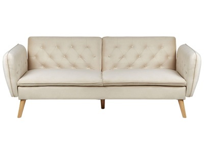 Beliani, Schlafcouch aus Samtstoff Modern BARDU Schlafcouch aus Samtstoff Modern BARDU, 