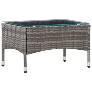 Diverse Hardware, Couchtisch Grau 60 x 40 x 36 cm Poly Rattan, 