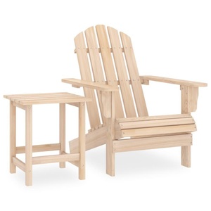 vidaXL, vidaXL Adirondack-Gartenstuhl mit Tisch Massivholz Tanne