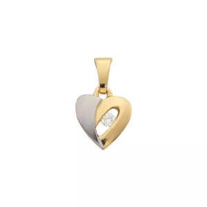 MUAU Schmuck, Anhänger Herz Gelbgold 750 Diamant 0.03ct. 13x8mm Damen Gelbgold ONE SIZE, MUAU Schmuck - Anhänger Herz Gelbgold 750 Diamant 0.03ct. 13x8mm, One Size,