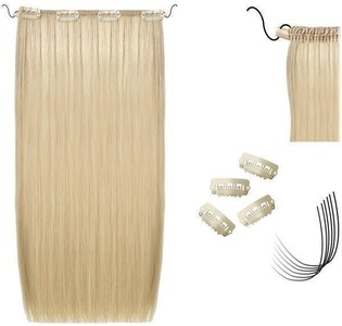 SHE s.r.l., SHE Hair Extensions Flip In Echthaar 1001 Sehr helles Platinblond 50/5, SHE Flip In-System Hair Extensions 1001 Sehr helles Platinblond