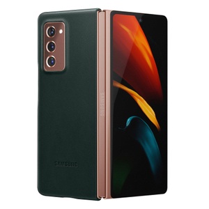 Samsung, SAMSUNG Leather Cover - Schutzhülle (Passend für Modell: Samsung Galaxy Z Fold2 5G), Samsung - Leather Cover Z Fold 2 Grün, Grün