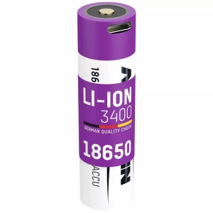 Ansmann, Ansmann 18650-3,4-Micro-USB Spezial-Akku 18650 Li-Ion 3.7 V 3400 mAh, Li-Ion Akku 3.400 mAh, mit Micro-USB Ladebuchse