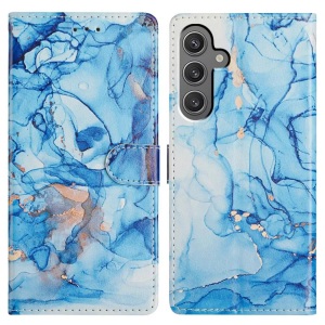 Cover-Discount, Cover-Discount - Galaxy S25 Hülle mit Marble Motiv, Blau