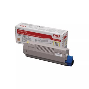 OKI, Original Tintenpatrone gelb OKI 43865721, OKI - Toner yellow 43865721 C5850/5950 6000 Seiten, Grau, One Size