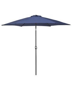 Beliani, Beliani Sonnenschirm Ø270 cm marineblau VARESE, Beliani - Marktschirm aus Polyester VARESE, One Size, Dunkelblau