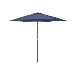 Beliani, Beliani Sonnenschirm Ø270 cm marineblau VARESE, Beliani - Marktschirm aus Polyester VARESE, One Size, Dunkelblau