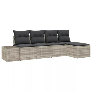 vidaXL, VidaXL - Garten-sofa poly-rattan, One Size, Grau, VidaXL - Garten-sofa poly-rattan, One Size, Grau
