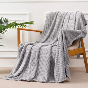 Alopini, Alopini - Kuscheldecke Superweiche und warme Fleecedecke für Sofa, Couch Bett mit Waffelmuster, kuschelige & gemütliche Decke, One Size, Grau