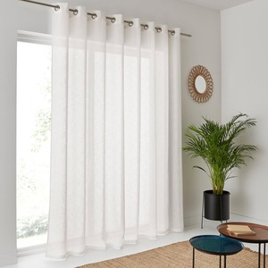 LA REDOUTE INTERIEURS, Vorhang Nyong, Leinenoptik, extrabreit, La Redoute Intérieurs - Vorhang Nyong mit Ösen, 280x245cm, Weiss