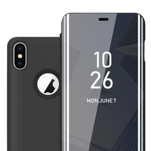 Cadorabo, Hülle für Apple iPhone XS MAX Spiegel Standfunktion 360 Grad Schutz, Cadorabo - Hülle für Apple iPhone XS MAX Spiegel Standfunktion 360 Grad Schutz, Schwarz