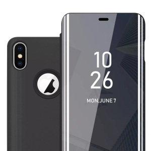 Cadorabo, Hülle für Apple iPhone XS MAX Spiegel Standfunktion 360 Grad Schutz, Cadorabo - Hülle für Apple iPhone XS MAX Spiegel Standfunktion 360 Grad Schutz, Schwarz