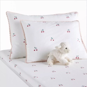 LA REDOUTE INTERIEURS, Kopfkissenbezug Griotte für Babys, Bio-Baumwolle, La Redoute Intérieurs - Kopfkissenbezug Griotte für Babys, 40 x 60 cm, Beige