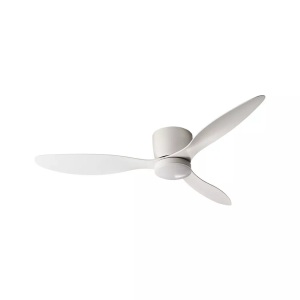 Beliani, Beliani - Deckenventilator mit Licht aus Kunststoff Skandinavisch VEMBAR, Weiss Bunt, One Size