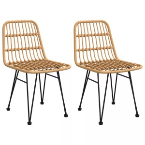vidaXL, vidaXL Gartenstühle 2 Stk. 48x62x84 cm PE-Rattan, vidaXL Gartenstühle 2 Stk. 48x62x84 cm PE-Rattan