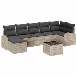 vidaXL, VidaXL - Modulares sofa poly-rattan, One Size, Grau, VidaXL - Modulares sofa poly-rattan, One Size, Grau