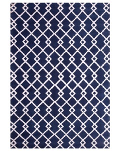 Beliani, Teppich aus Polyester Modern SERRES Teppich aus Polyester Modern SERRES, Beliani - Teppich aus Polyester Klassisch SERRES, 160X230CM, Dunkelblau