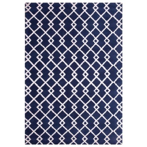 Beliani, Teppich aus Polyester Modern SERRES Teppich aus Polyester Modern SERRES, Beliani - Teppich aus Polyester Klassisch SERRES, 160X230CM, Dunkelblau