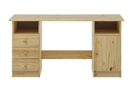 mutoni design, Schreibtisch Kiefer massiv natur 144x54, Schreibtisch Kiefer massiv natur 144x54