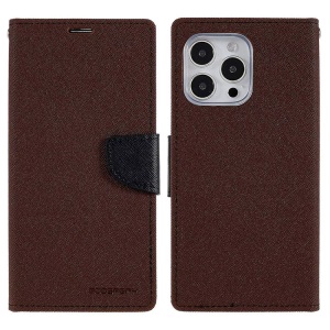 Mercury, iPhone 14 Pro Max - Goospery Fancy Etui Hülle, Apple - iPhone 14 Pro Max Goospery Fancy Etui Hülle, Braun