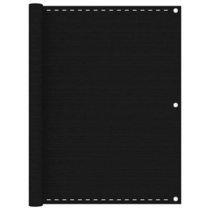 vidaXL, vidaXL Balkon-Sichtschutz Schwarz 120x300 cm HDPE, vidaXL Balkon-Sichtschutz Schwarz 120x300 cm HDPE