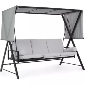 mutoni lifestyle, Hollywoodschaukel Pompei 3-Sitzer hellgrau 223x128, Hollywoodschaukel Pompei 3-Sitzer hellgrau 223x128