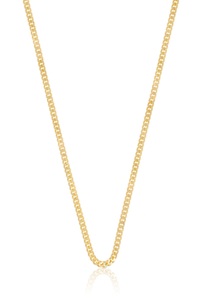 MUAU Schmuck, Collier Panzer Gelbgold 750, 2mm, 42cm Damen Gelbgold 42cm, 