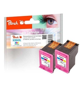Peach, Peach Doppelpack Druckköpfe color kompatibel zu HP No. 304XL col, N9K07AE, Peach HP 304 XLC 2 Druckköpfe XL 2*col ersetzt HP No. 304XL C*2, N9K07AE*2 für z.B. HP DeskJet 3720, HP DeskJet 3750, HP DeskJet 3730, HP DeskJet 3732